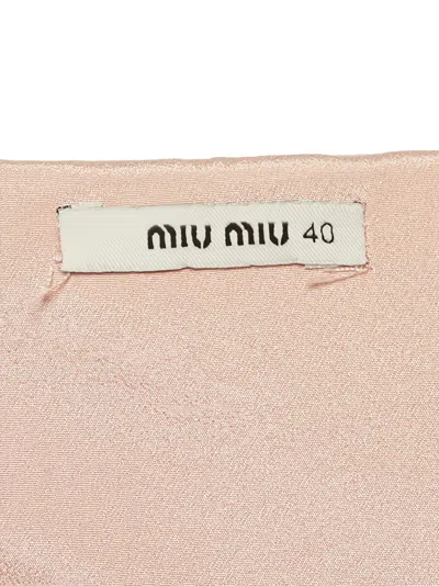 Pre-owned Miu Miu Crepe Mini Skirt In Pink