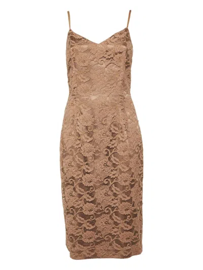 Pre-owned Elisabetta Franchi Lace-detailing Midi Dress