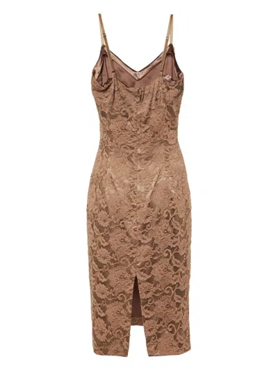 Pre-owned Elisabetta Franchi Lace-detailing Midi Dress
