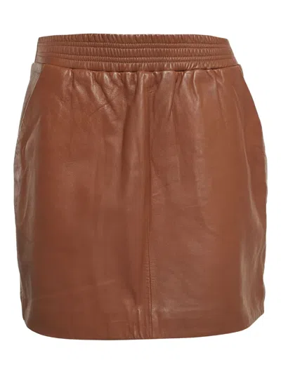 Pre-owned Missoni Elasticated-waist Leather Skirt