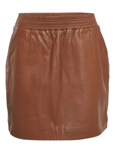Pre-owned Missoni Elasticated-waist Leather Skirt