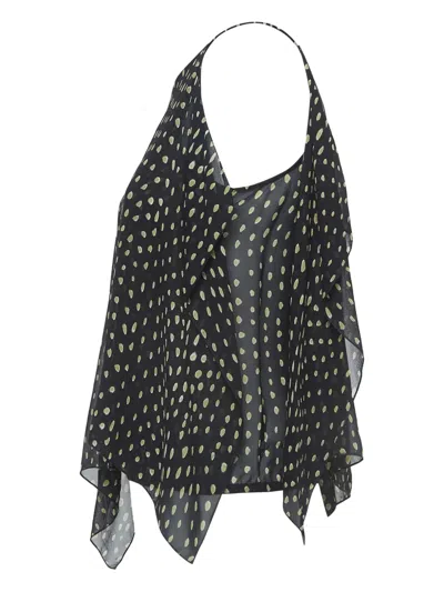 Pre-owned Max Mara  Spot-print Asymmetric Top