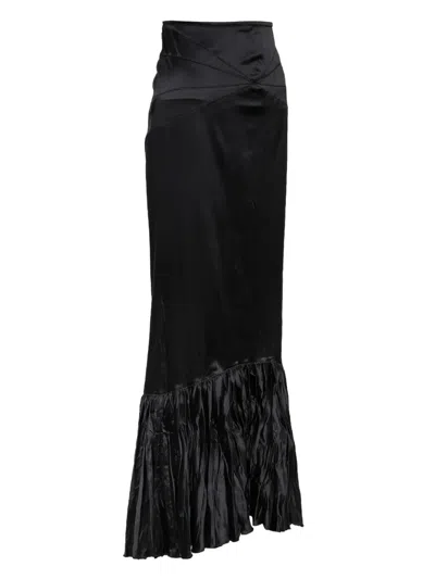 Pre-owned Roberto Cavalli Vintage Pleated Maxi Skirt
