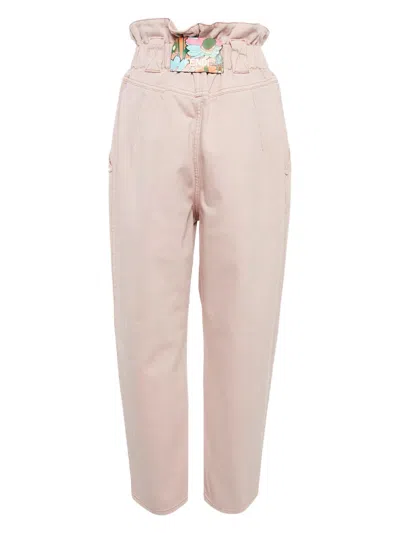 Pre-owned Fendi Paperbag Waist Jeans In Pink