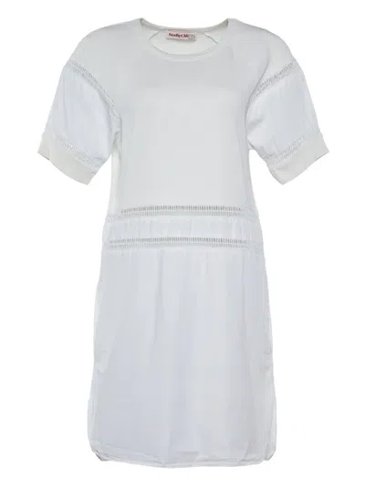Pre-owned See By Chloé Vintage  Lace-trimmed Short-sleeve Dress