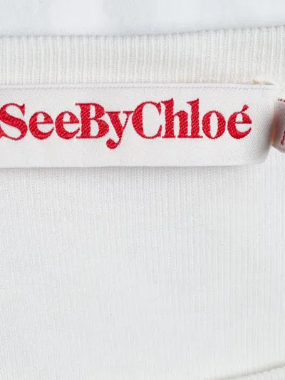 Pre-owned See By Chloé Vintage  Lace-trimmed Short-sleeve Dress