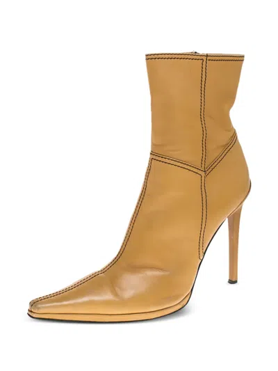 Pre-owned Casadei Vintage 105mm Leather Ankle Boots
