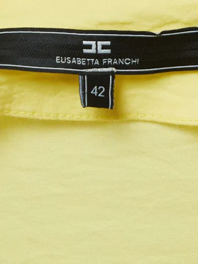 Pre-owned Elisabetta Franchi  Wrap-front Fluted-sleeve Top