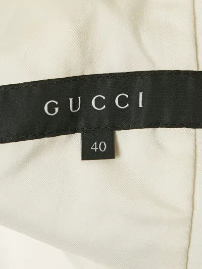 Pre-owned Gucci Floral-motif Blazer In White