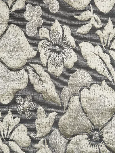 Pre-owned Miu Miu Floral Jacquard Skirt In Gray