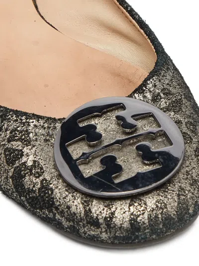Pre-owned Tory Burch  Reva Leopard-print Embellished Ballet Flats
