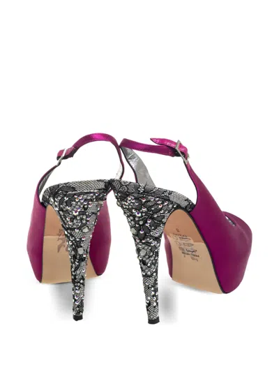 Pre-owned Gina  Satin Slingback Sandals