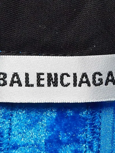 Pre-owned Balenciaga Velvet Trousers In Blue