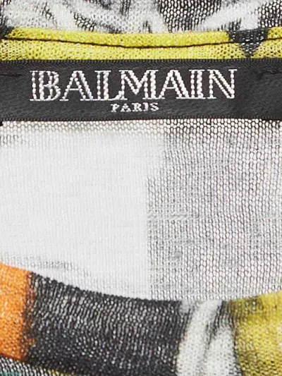 Pre-owned Balmain Printed Linen Top