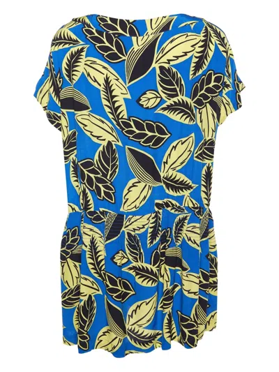 Pre-owned Moschino Leaf-print Short-sleeve Dress