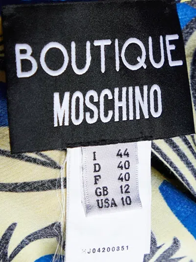 Pre-owned Moschino Leaf-print Short-sleeve Dress