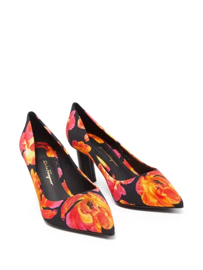 Pre-owned Ferragamo 110mm Badia Pumps In Black