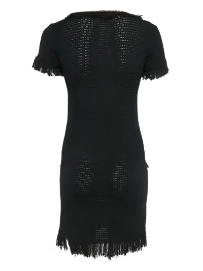 Pre-owned Elisabetta Franchi Fringed Knit Dress
