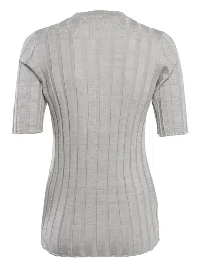 Pre-owned Marni Lurex-knit Top In Gray