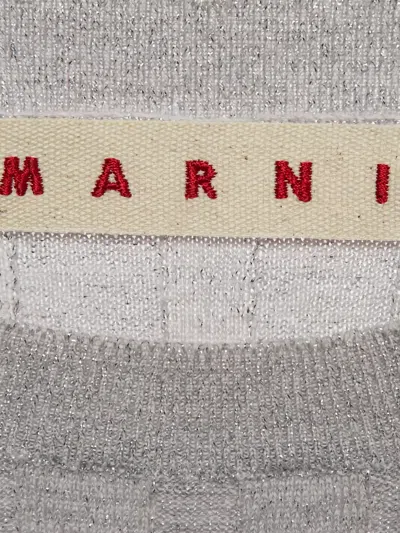 Pre-owned Marni Lurex-knit Top In Gray