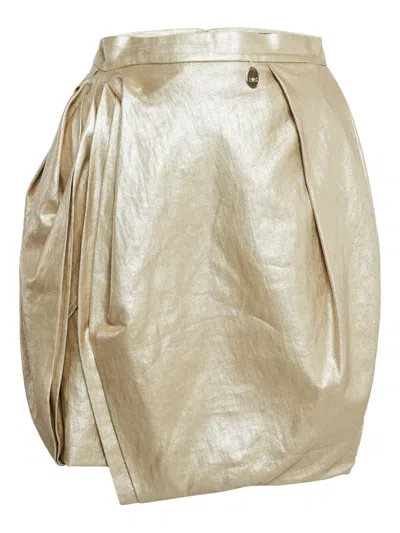 Pre-owned Elisabetta Franchi Linen Mini Skirt
