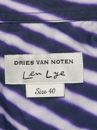 Pre-owned Dries Van Noten Wave-print Cotton Shirt