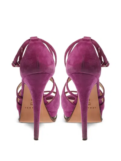 Pre-owned Casadei Vintage  140mm Strappy Suede Sandals