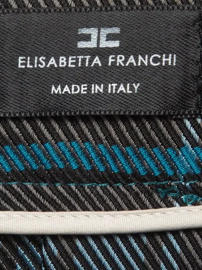 Pre-owned Elisabetta Franchi Check-patterned Pleated Skirt