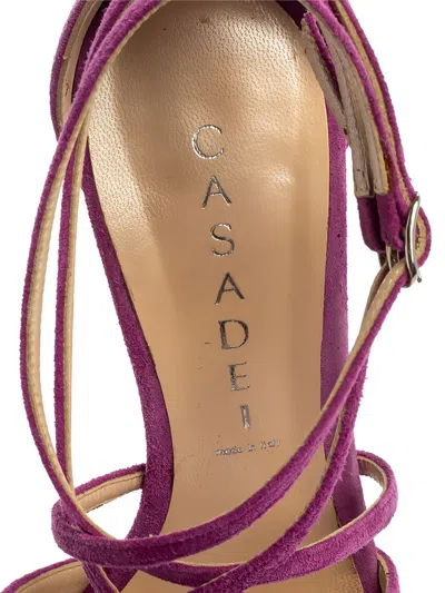 Pre-owned Casadei Vintage  140mm Strappy Suede Sandals
