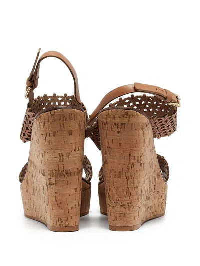 Pre-owned Tory Burch  135mm Daisy Wedged Sandals