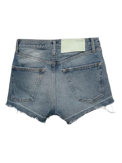 Pre-owned Off-white Distressed-effect Denim Shorts