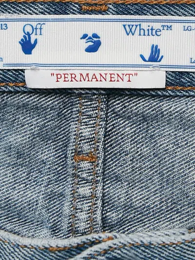Pre-owned Off-white Distressed-effect Denim Shorts