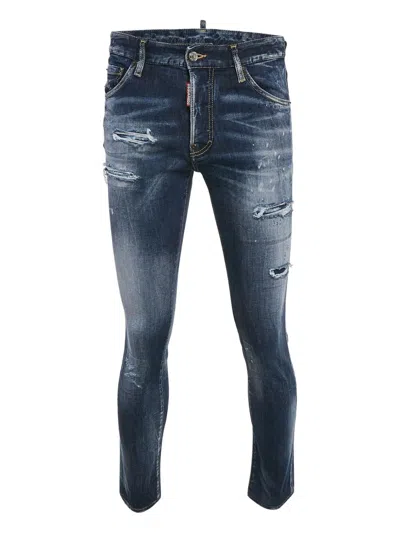Pre-owned Dsquared2 Distressed-effect Jeans In Blue