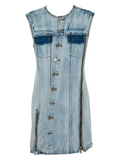 Pre-owned 3.1 Phillip Lim  Denim Sleeveless Mini Dress In Blue