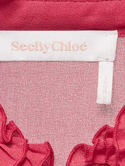 Pre-owned See By Chloé Ruffled V-neck Blouse