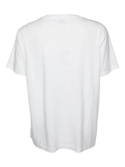 Pre-owned Sandro  Letter-embroidered T-shirt In White