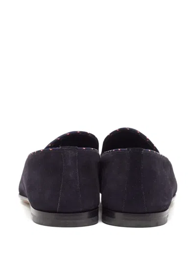 Pre-owned Louis Vuitton Suede Loafers In Blue