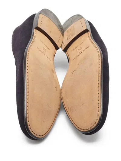 Pre-owned Louis Vuitton Suede Loafers In Blue