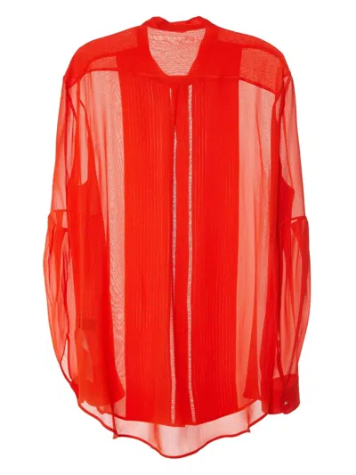 Pre-owned Roberto Cavalli Vintage Pintuck-detail Sheer Shirt