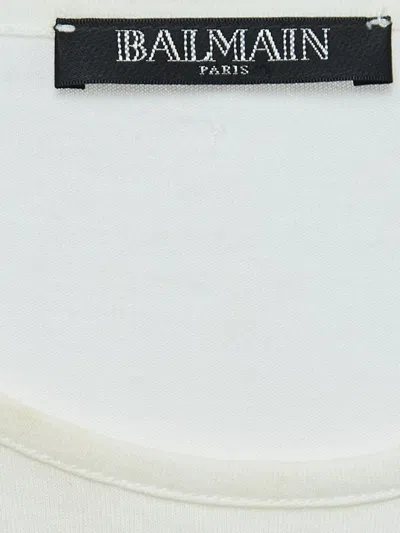 Pre-owned Balmain Logo-print T-shirt In White