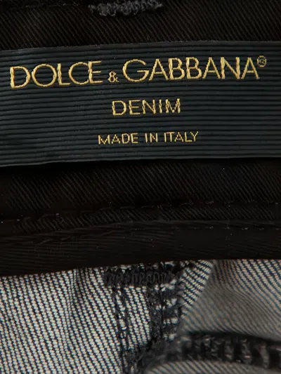 Pre-owned Dolce & Gabbana Polka-dot Jeans In Black