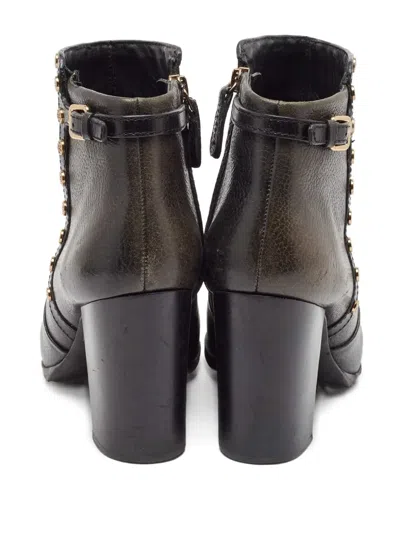 Pre-owned Tory Burch  90mm Mae Studded Ankle Boots