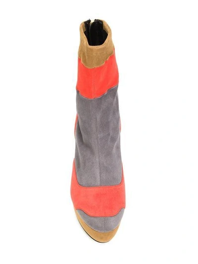 Shop Pierre Hardy Colour Block Boots In Multicolour