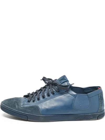 Pre-owned Louis Vuitton Leather Sneakers In Blue