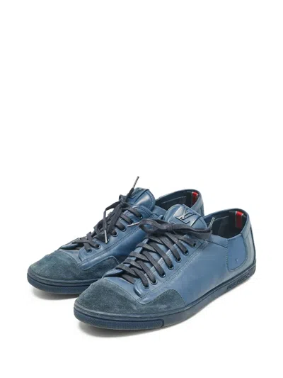 Pre-owned Louis Vuitton Leather Sneakers In Blue