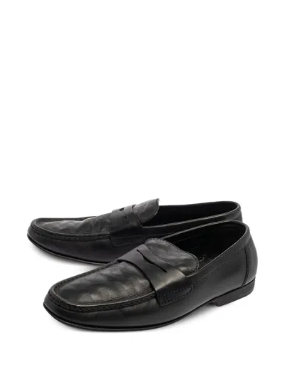 Pre-owned Louis Vuitton Santiago Loafers In Black