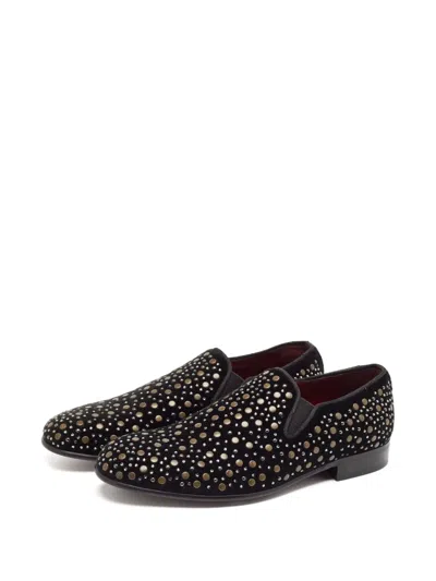 Pre-owned Dolce & Gabbana Stud-embellished Loafers In Black