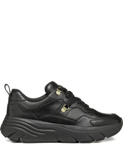 Geox Diamanta Leisure Sneakers In Black