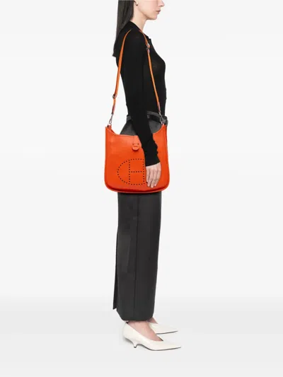 Pre-owned Hermes 2014 Clemence Evelyne Iii Pm Crossbody Bag