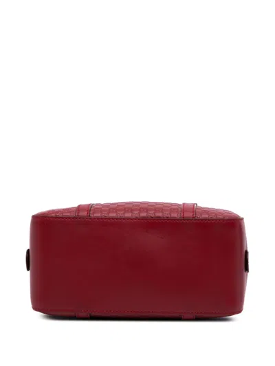 Pre-owned Gucci 2016-2025 Small Microssima Bree Satchel In Red